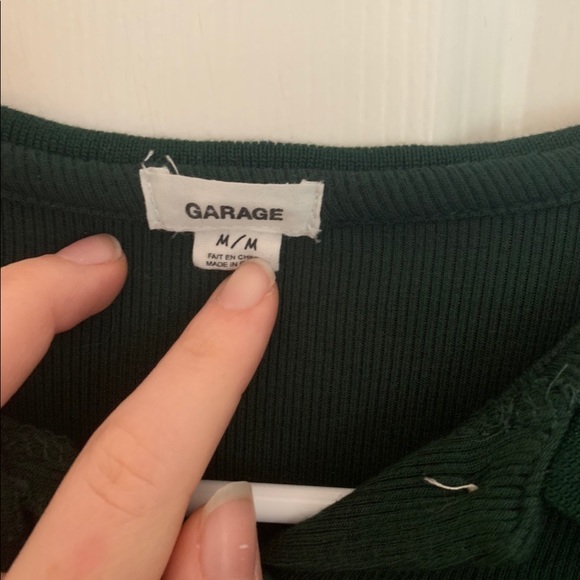 dark green button up - Picture 4 of 4